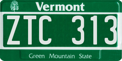 VT license plate ZTC313