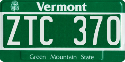 VT license plate ZTC370