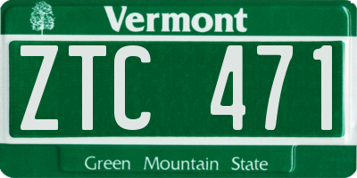 VT license plate ZTC471