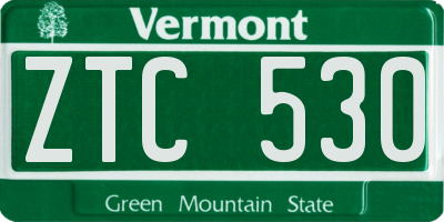 VT license plate ZTC530