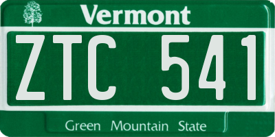 VT license plate ZTC541
