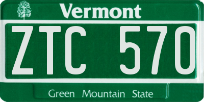 VT license plate ZTC570