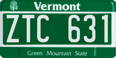 VT license plate ZTC631
