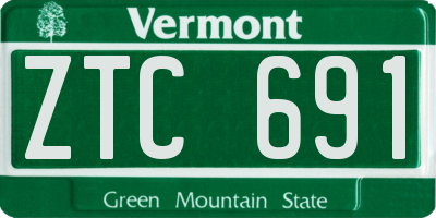 VT license plate ZTC691