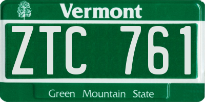 VT license plate ZTC761