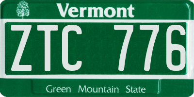 VT license plate ZTC776