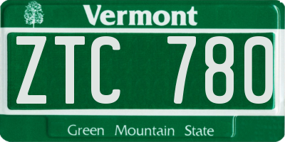 VT license plate ZTC780