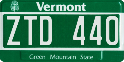 VT license plate ZTD440