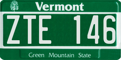 VT license plate ZTE146