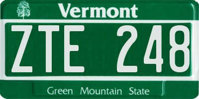 VT license plate ZTE248