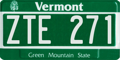 VT license plate ZTE271
