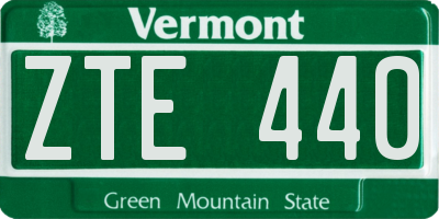 VT license plate ZTE440