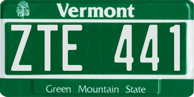 VT license plate ZTE441