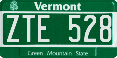VT license plate ZTE528