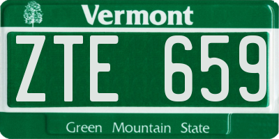 VT license plate ZTE659