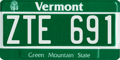 VT license plate ZTE691