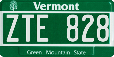 VT license plate ZTE828