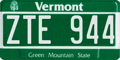 VT license plate ZTE944