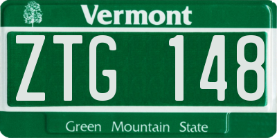 VT license plate ZTG148