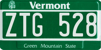 VT license plate ZTG528