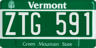 VT license plate ZTG591