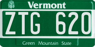 VT license plate ZTG620