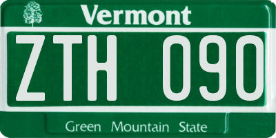 VT license plate ZTH090