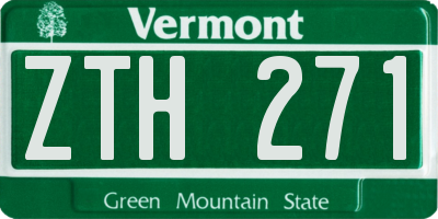 VT license plate ZTH271