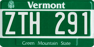 VT license plate ZTH291