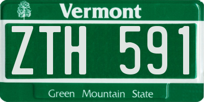 VT license plate ZTH591