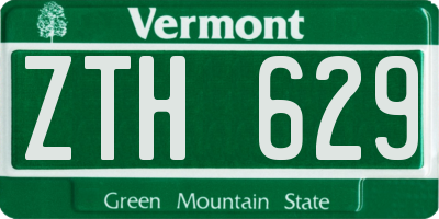 VT license plate ZTH629