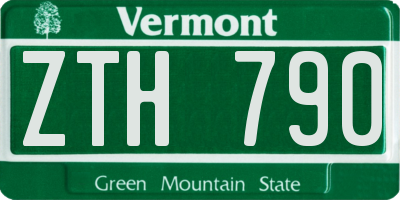 VT license plate ZTH790