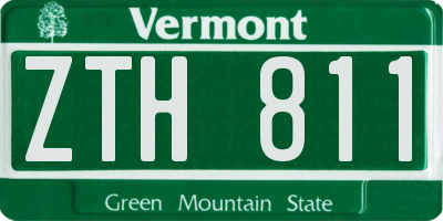 VT license plate ZTH811