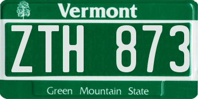 VT license plate ZTH873
