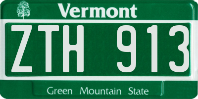 VT license plate ZTH913