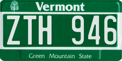 VT license plate ZTH946