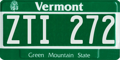 VT license plate ZTI272