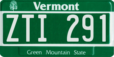VT license plate ZTI291