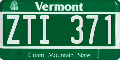VT license plate ZTI371
