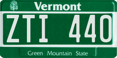 VT license plate ZTI440