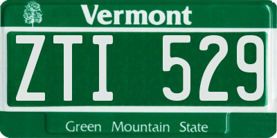 VT license plate ZTI529