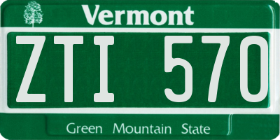 VT license plate ZTI570