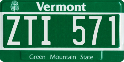 VT license plate ZTI571
