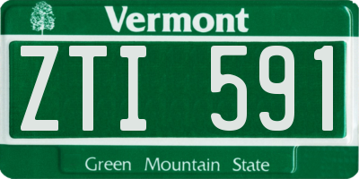 VT license plate ZTI591