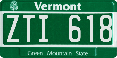 VT license plate ZTI618