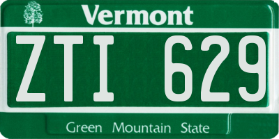 VT license plate ZTI629
