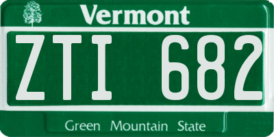 VT license plate ZTI682