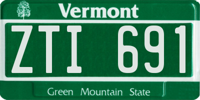 VT license plate ZTI691