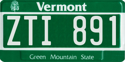 VT license plate ZTI891
