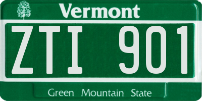 VT license plate ZTI901